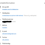Kontaktinformation linkedin profil exempel