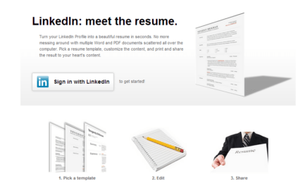 Resume Builder gör din LinkedIn profil till en CV