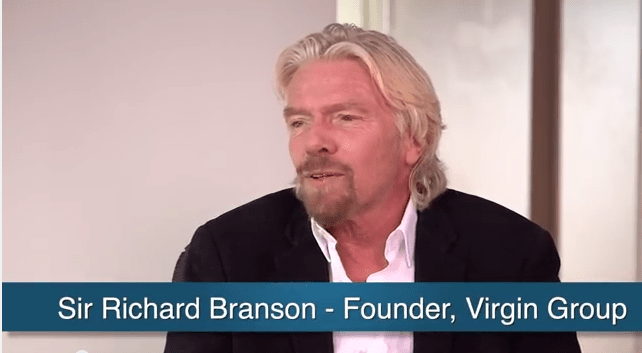 Richard Branson får bra frågor av LinkedIn medlemmarna