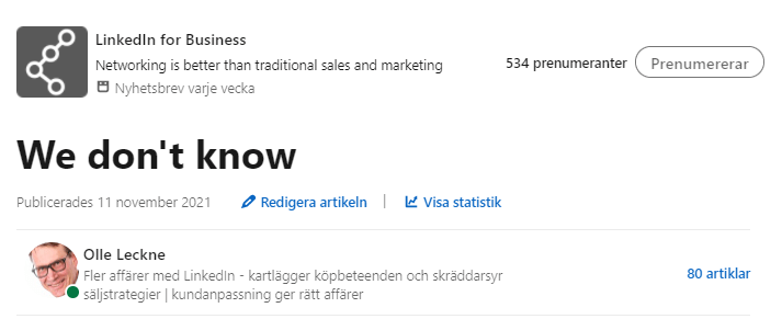 Nyhetsbrev Linkedin