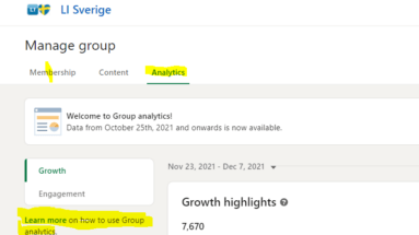 Linkedin group analytics