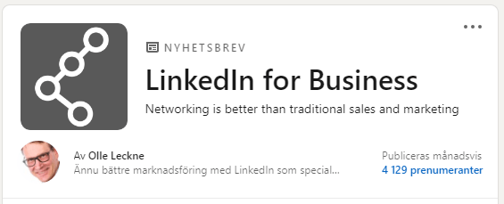 Linkedin newsletter